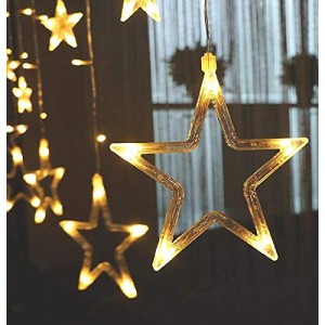 Star Lights Curtain 6 Large Stars 6 Small Stars Lights & Electricals NMPS-212-MC-SS-EEPRRID